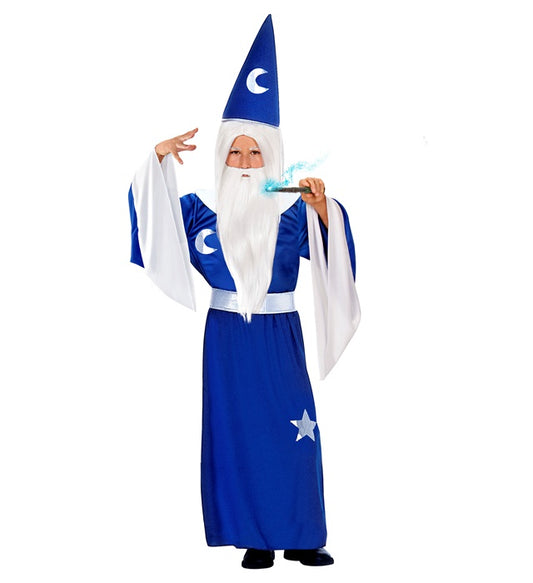 Wizard Robe With Collar, Belt, Hat