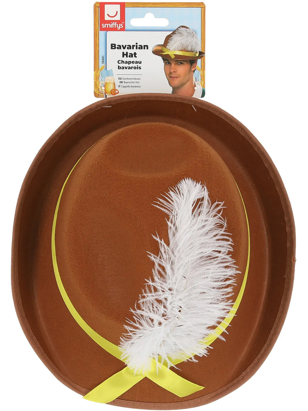Bavarian Hat Adult Brown Oktoberfest German Costume Accessory