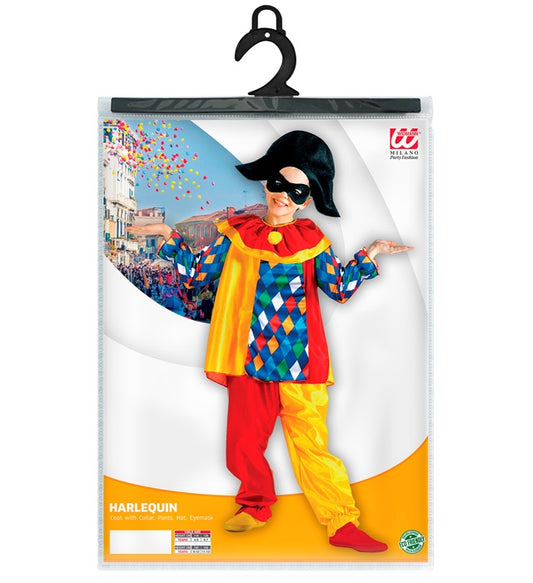 Harlequin Coat With Collar, Pants, Hat, Eyemask