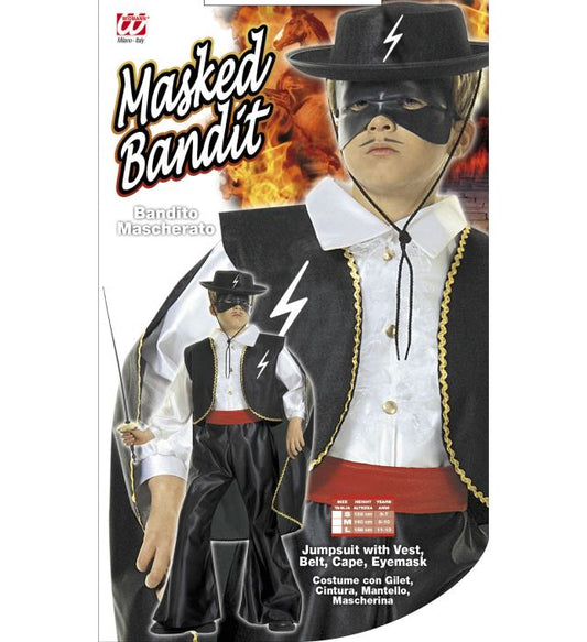Masked Bandit Jumpsuit With Vest, Belt, Cape, Eyemask