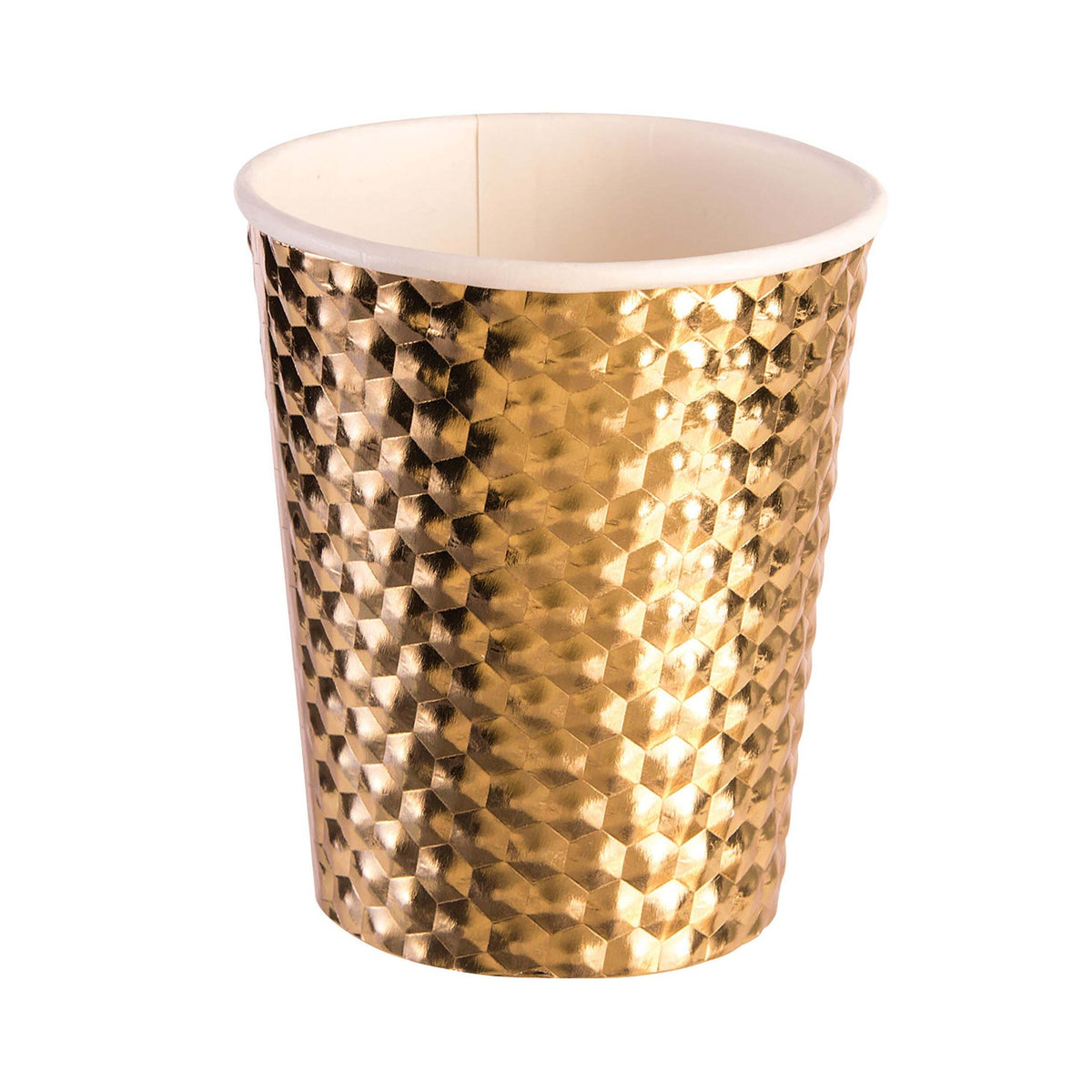 Gold Paper Cups 8 Pack 1