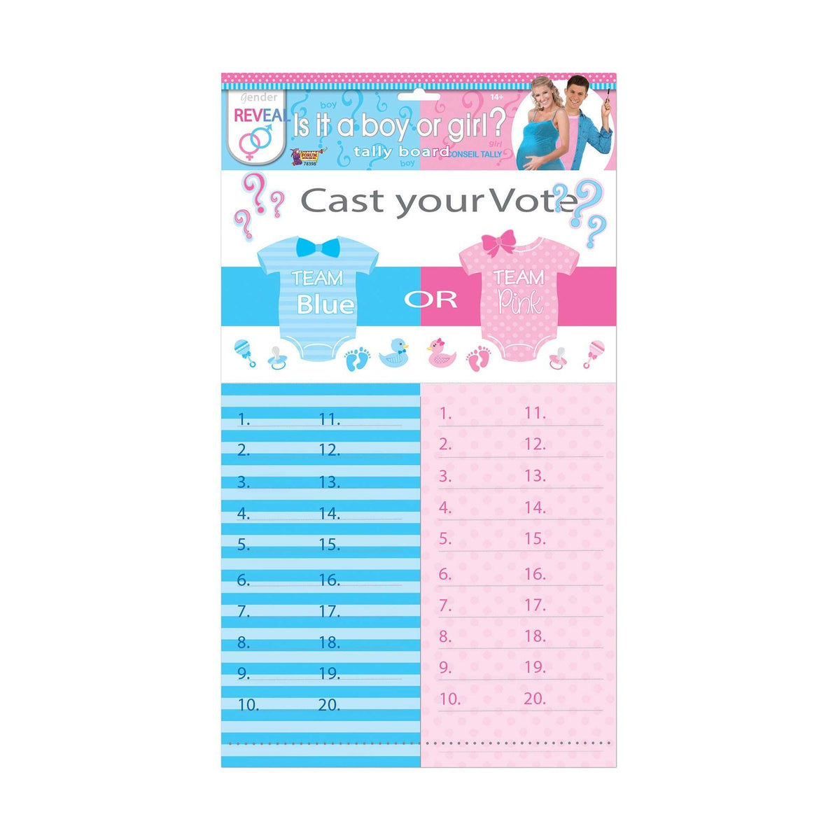 Gender Reveal Tally Sheet 1