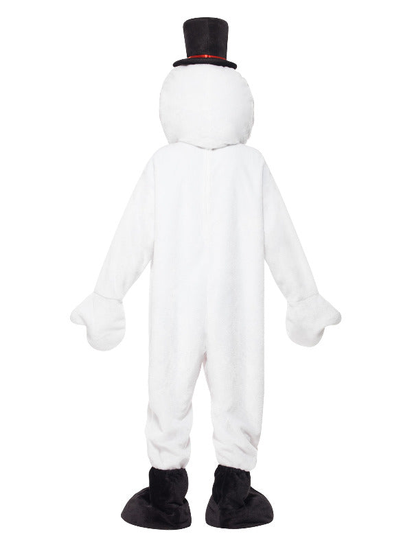 Snowman Mascot Costume White Large Head Bodysuit Hat Bootcovers