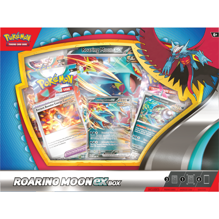 Pokemon TCG Roaring Moon/Iron Valiant ex Box Case of 6 4