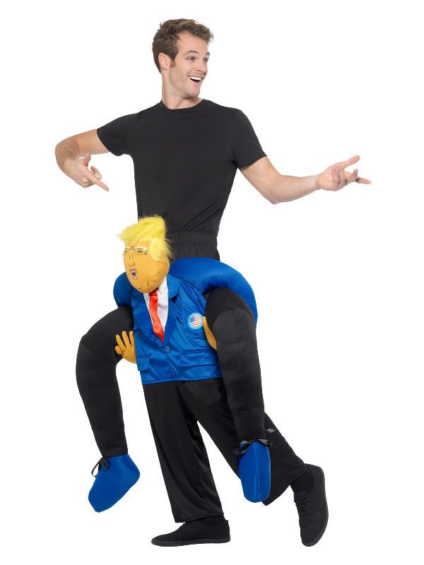 Piggyback President Trump Costume One Piece Suit with Mock Legs