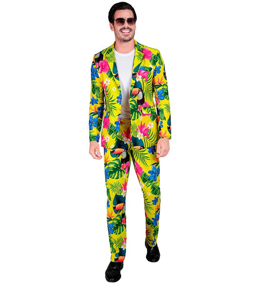 Neon Tropicana Party Fashion Suit Jacket, Pants