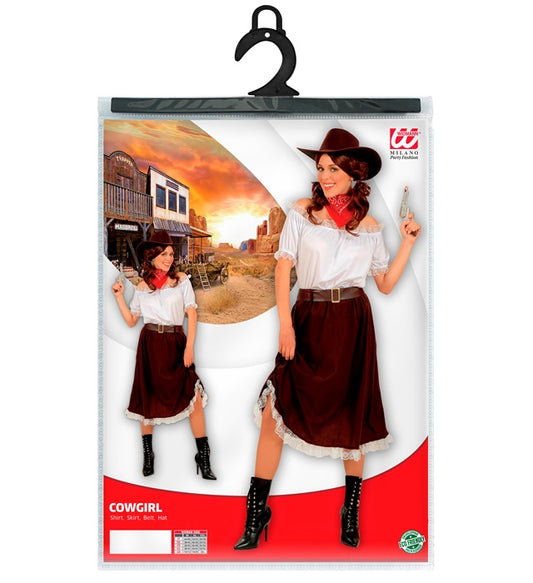Cowgirl Shirt, Skirt, Belt, Hat