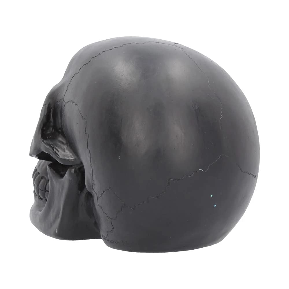 Geode Skull Black Purple Gothic Glitter Figurine 17cm