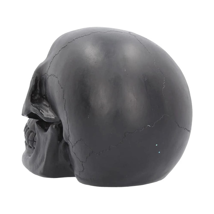 Geode Skull Black Purple Gothic Glitter Figurine 17cm