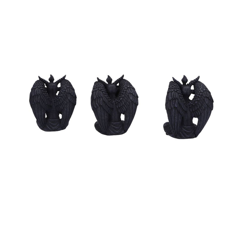 Three Wise Baphomet Figurines 10.2cm
