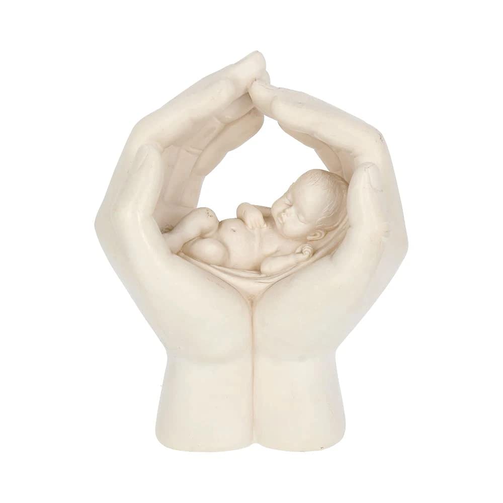 Large Shelter Baby in Cradled Hand Figurine 17.5cm