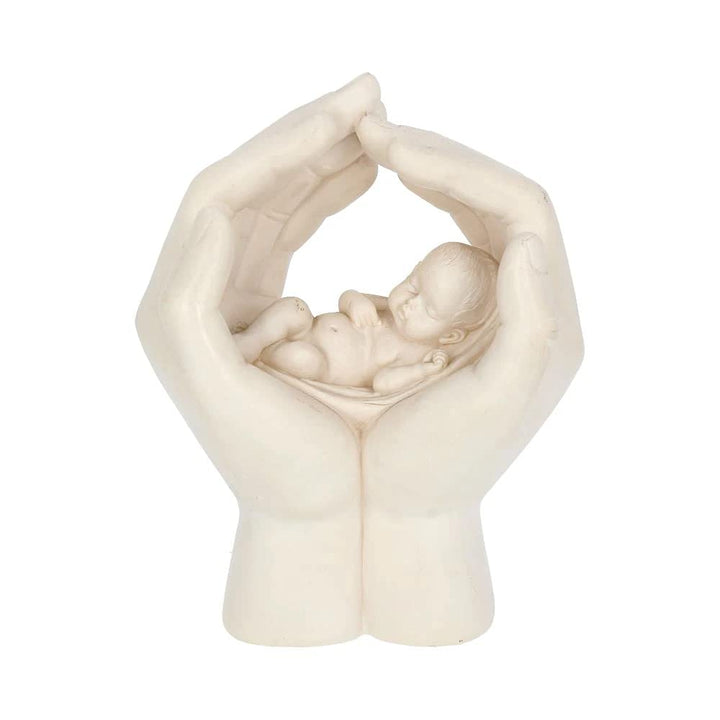 Large Shelter Baby in Cradled Hand Figurine 17.5cm