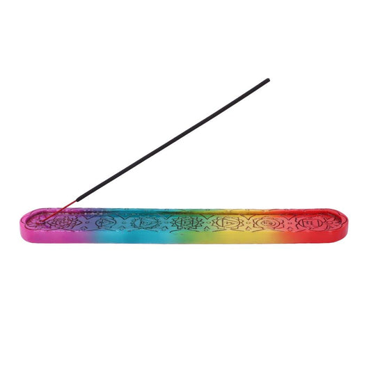 Rainbow Chakra Incense Burner 26cm Set of 4 2