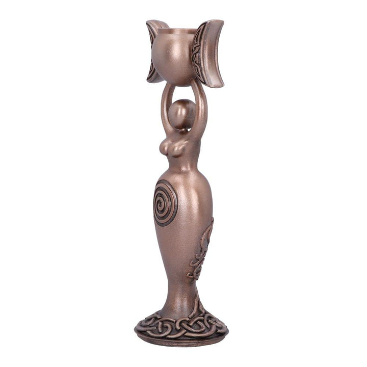 Exclusive Bronze Spiral Goddess Candle Holder 20.3cm