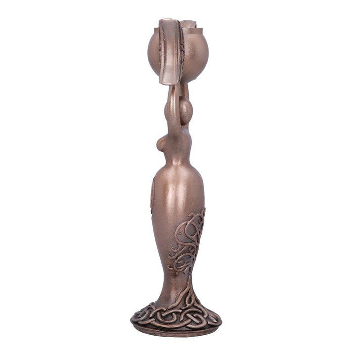 Exclusive Bronze Spiral Goddess Candle Holder 20.3cm