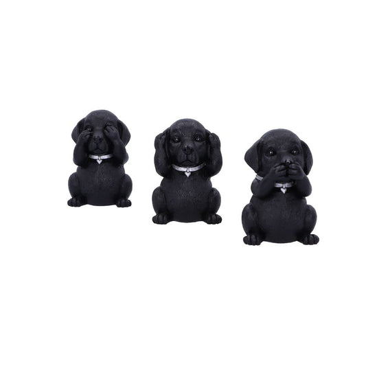 Three Wise Labradors 8.5cm Resin Decoration Statue 2