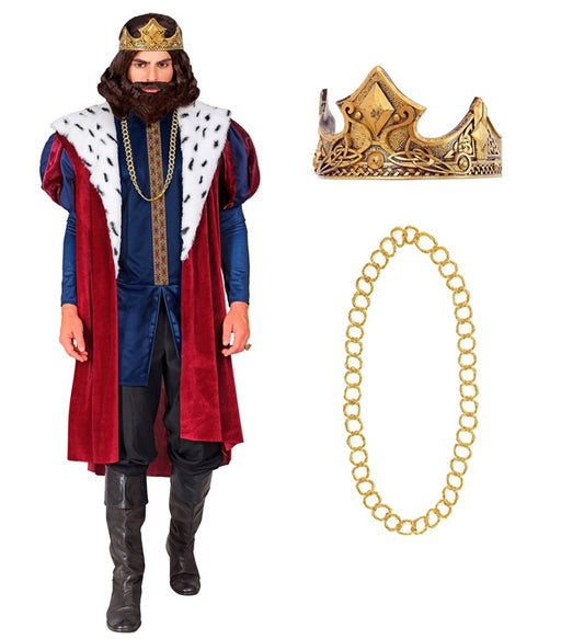 King Jacket, Sleeveless Coat, Necklace, Crown