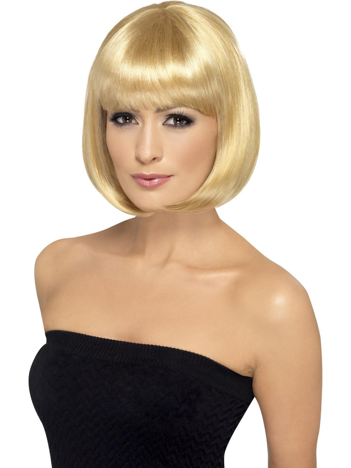 Partyrama Wig 12 Inch Adult Dark Blonde Short Bob with Fringe