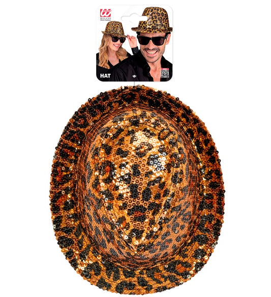 Animalier Leopard Sequin Fedora
