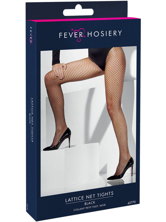 Black Lattice Net Tights Adult Costume Accessory 2
