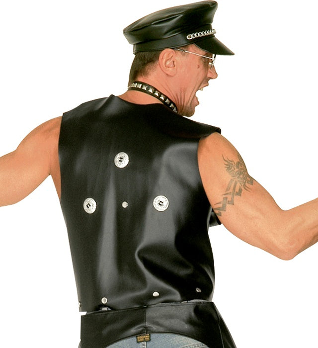 Leather Look Studded Vest