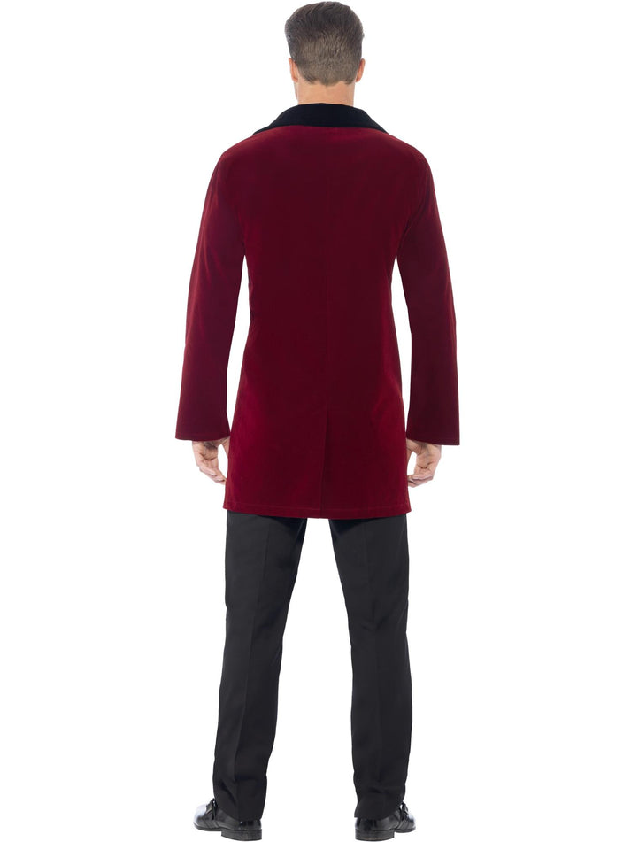 Edwardian Gent Red Jacket Mock Waistcoat Cravat Deluxe Adult Costume