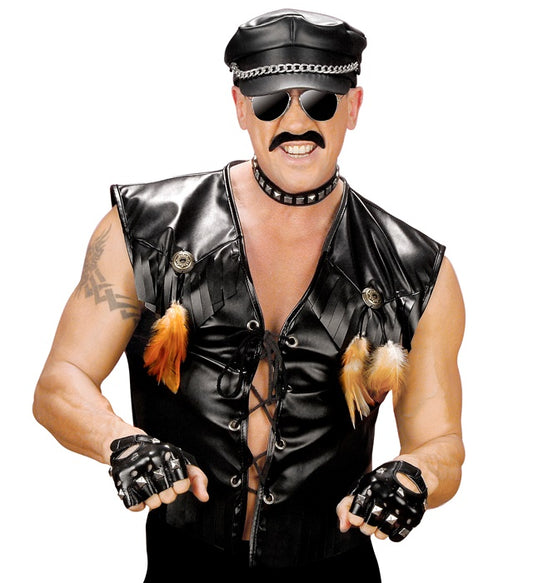 Leather Look Cowboy Vest