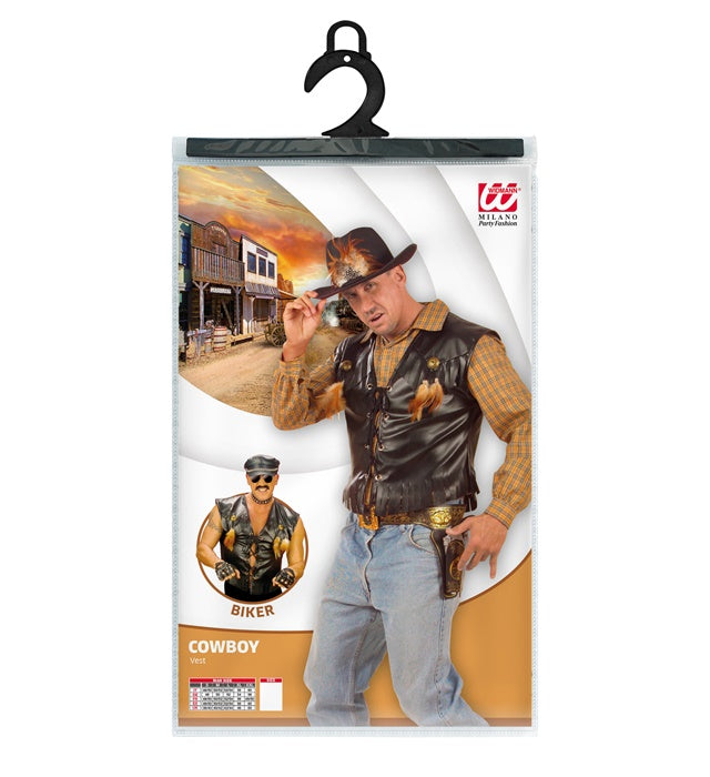 Leather Look Cowboy Vest