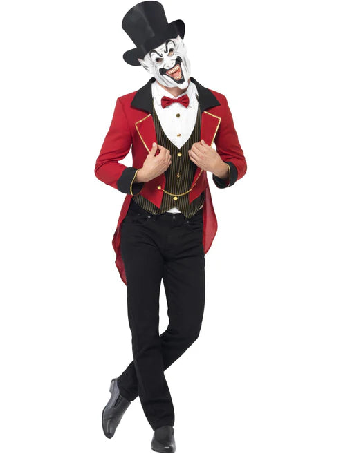 Sinister Ringmaster Costume Adult Red Black