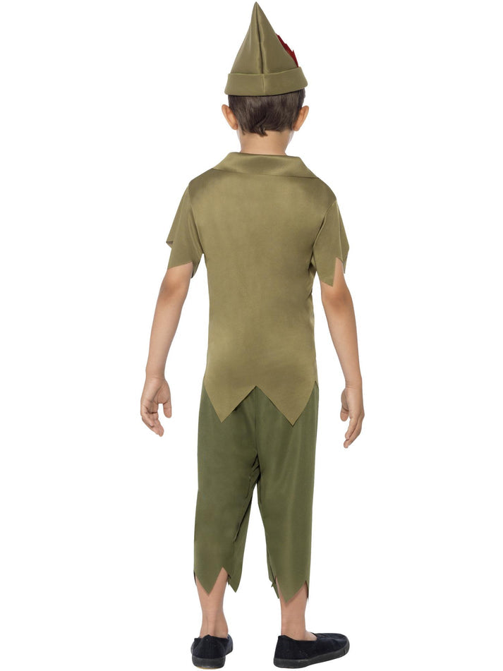 Robin Hood Costume Kids Green Hat Top and Trousers