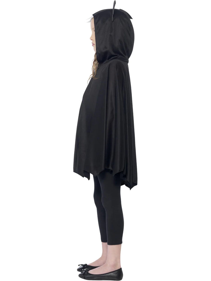 Bat Cape Kids Black Hooded with Ears Halloween Costume Accessory