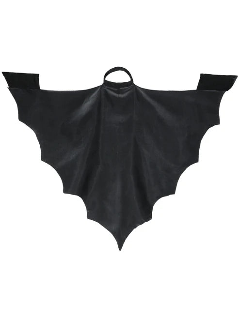 Kids Vampire Bat Wings Black High Collar with Attached Gloves Velcro Neck