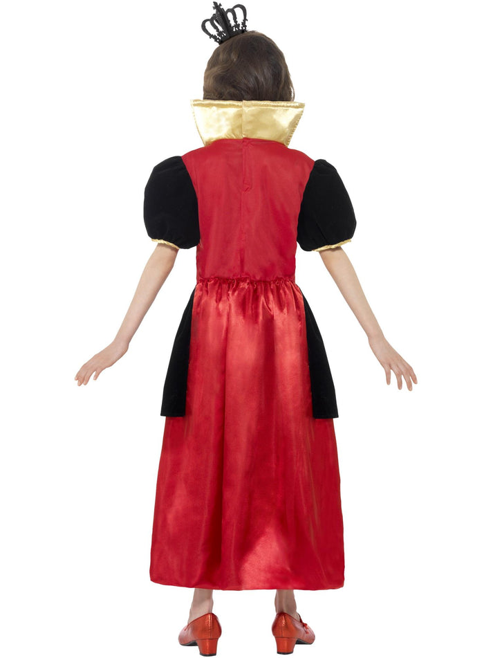 Miss Hearts Costume Kids Red Dress and 3D Felt Crown