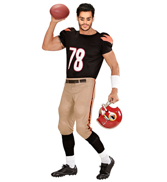 American Football Player Stretch Stuffed T-Shirt, Stuffed Pants