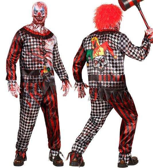 Evil Clown Fast Costume Jacket, Pants, Gloves, Mask