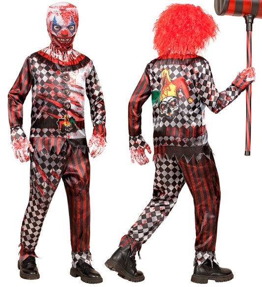 Evil Clown Fast Costume Jacket, Pants, Gloves, Mask