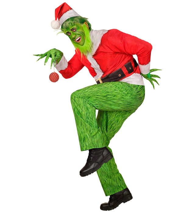 Christmas Monster Fast Costume Jacket, Pants, Hat, Gloves, Beard, Eyebrows