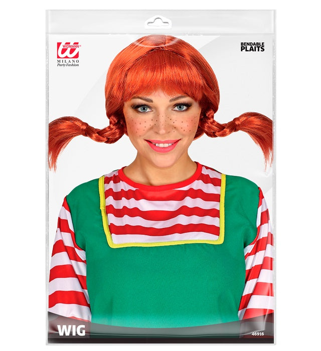 Playful Girl Wig With Bendable Plaits - In Polybag