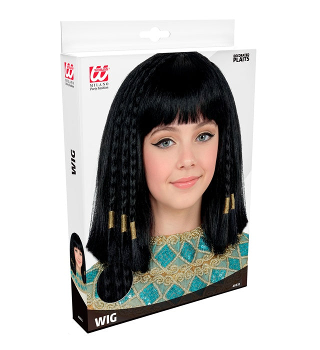 Cleopatra Wig With Decorated Plaits In Box
