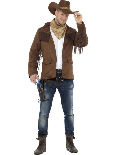 Sheriff Costume Brown Mens Cowboy Lawman Outfit Wild West
