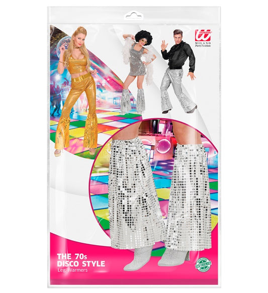 The 70S Disco Style Silver Sequin Leg Warmers
