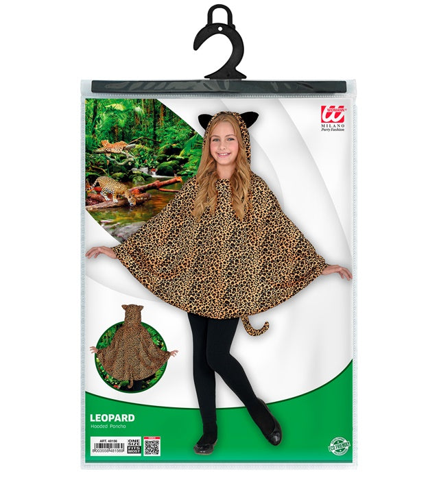 Leopard Hooded Poncho