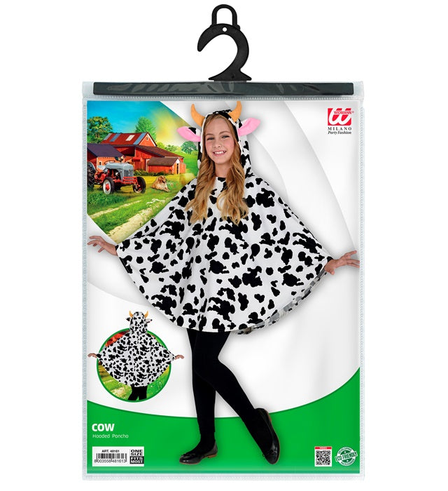 Cow Hooded Poncho