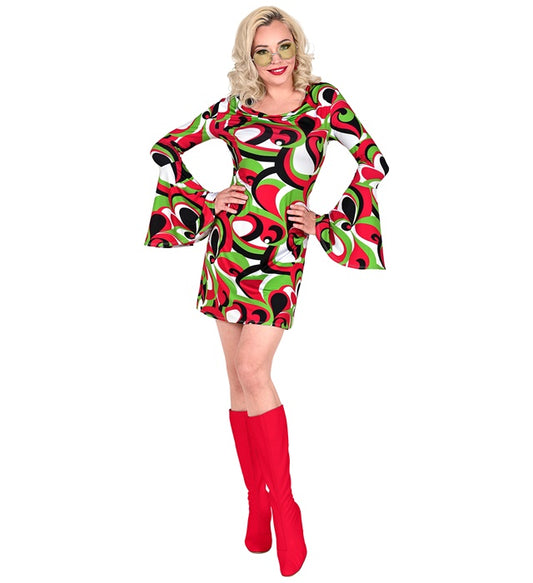 The 70S Groovy Style - Vintage Waves Dress