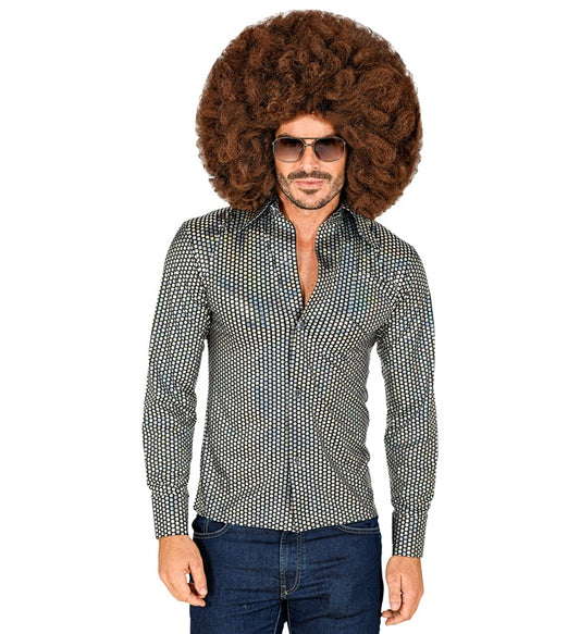 The 70S Disco Style - Silver Squares Shirt