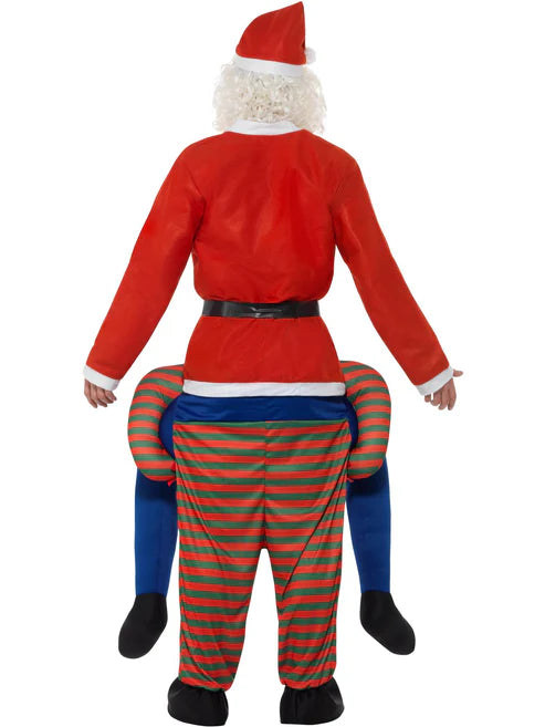 Piggyback Elf Costume Green One Piece Suit with Mock Legs 3