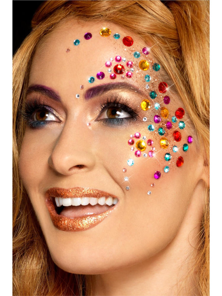 Multi Coloured Jewel Face Gems Sheet of 100 FX Make Up