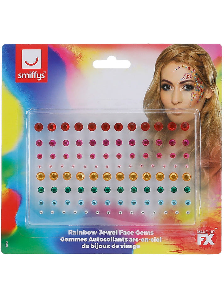 Multi Coloured Jewel Face Gems Sheet of 100 FX Make Up