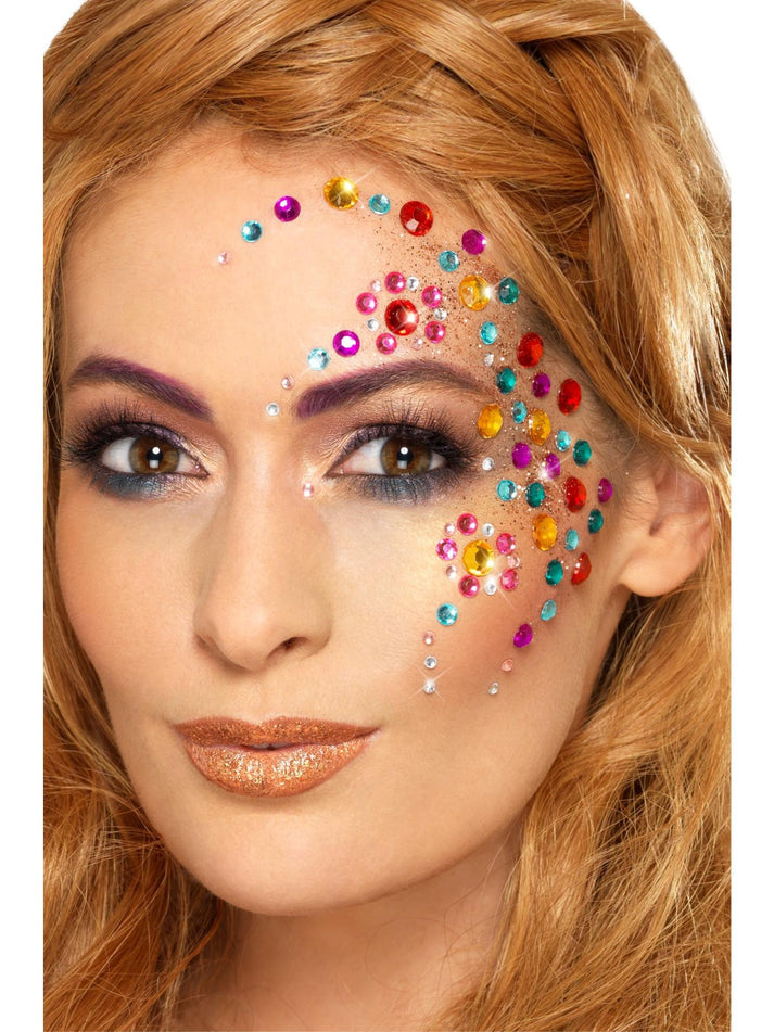 Multi Coloured Jewel Face Gems Sheet of 100 FX Make Up