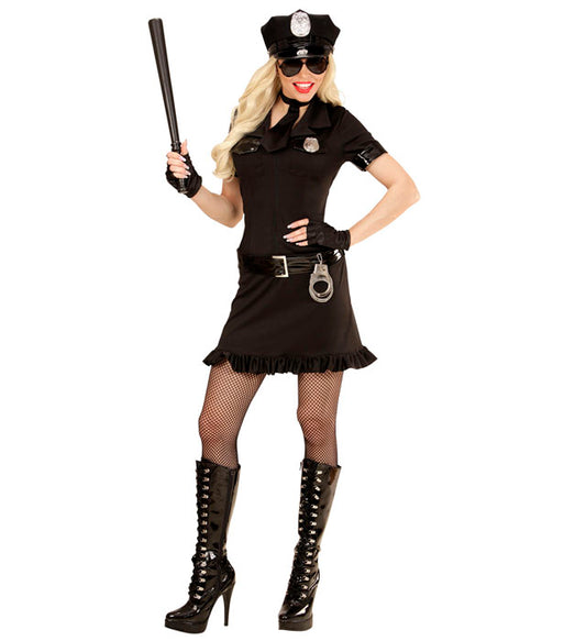 Police Officer Dress, Belt, Tie, Fingerless Gloves, Hat